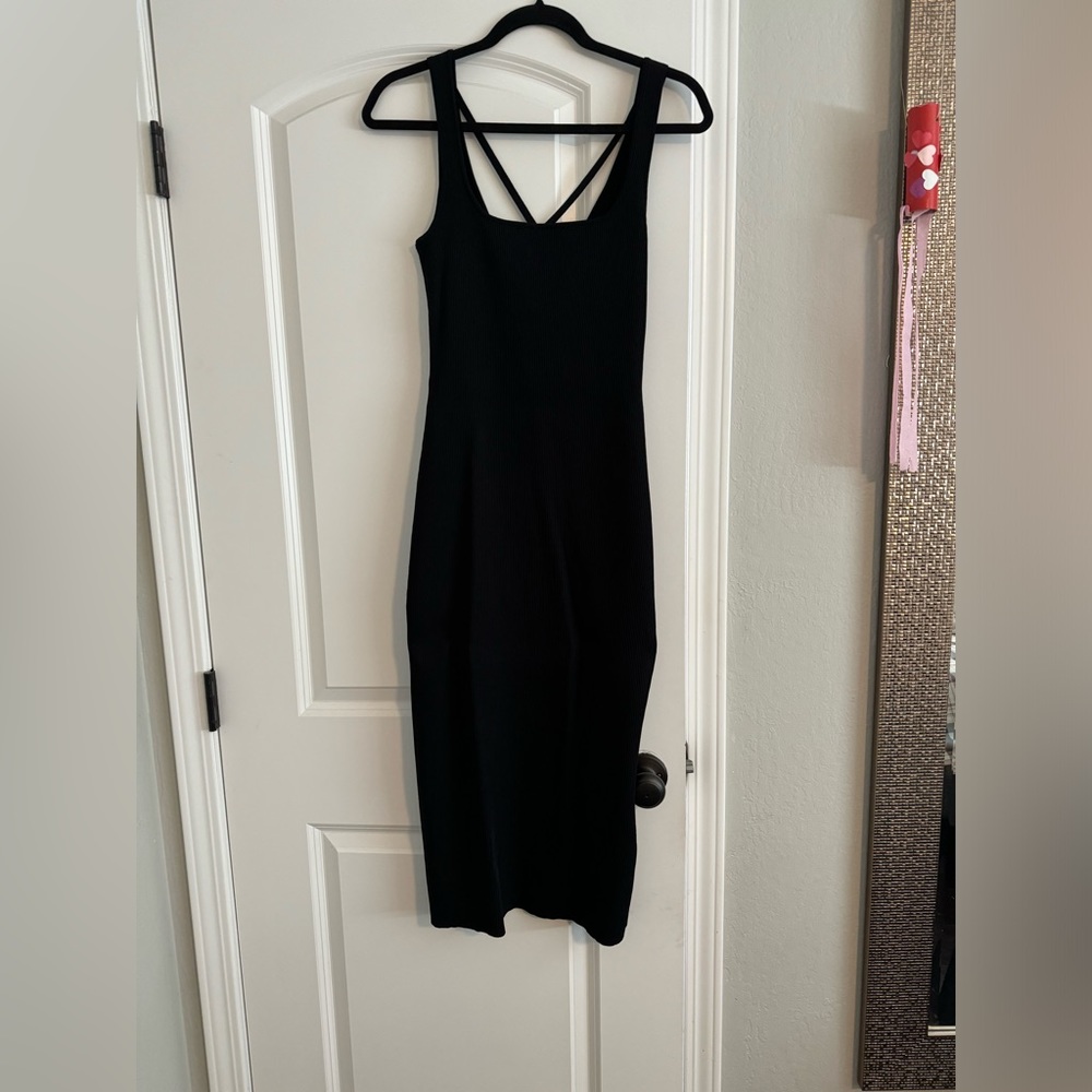 ASTR the Label Black bodycon midi dress Size L
